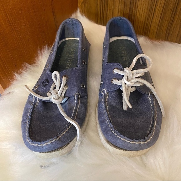 Sperry men’s blue boat shoes in size 7 - Picture 3 of 9